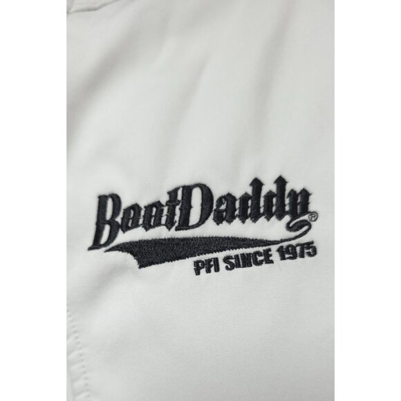 Boot Daddy Womems Medium White Zip Up Cowgirl Western Fleece Lined Logo Vest - Picture 4 of 15